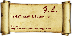 Frühauf Lizandra névjegykártya